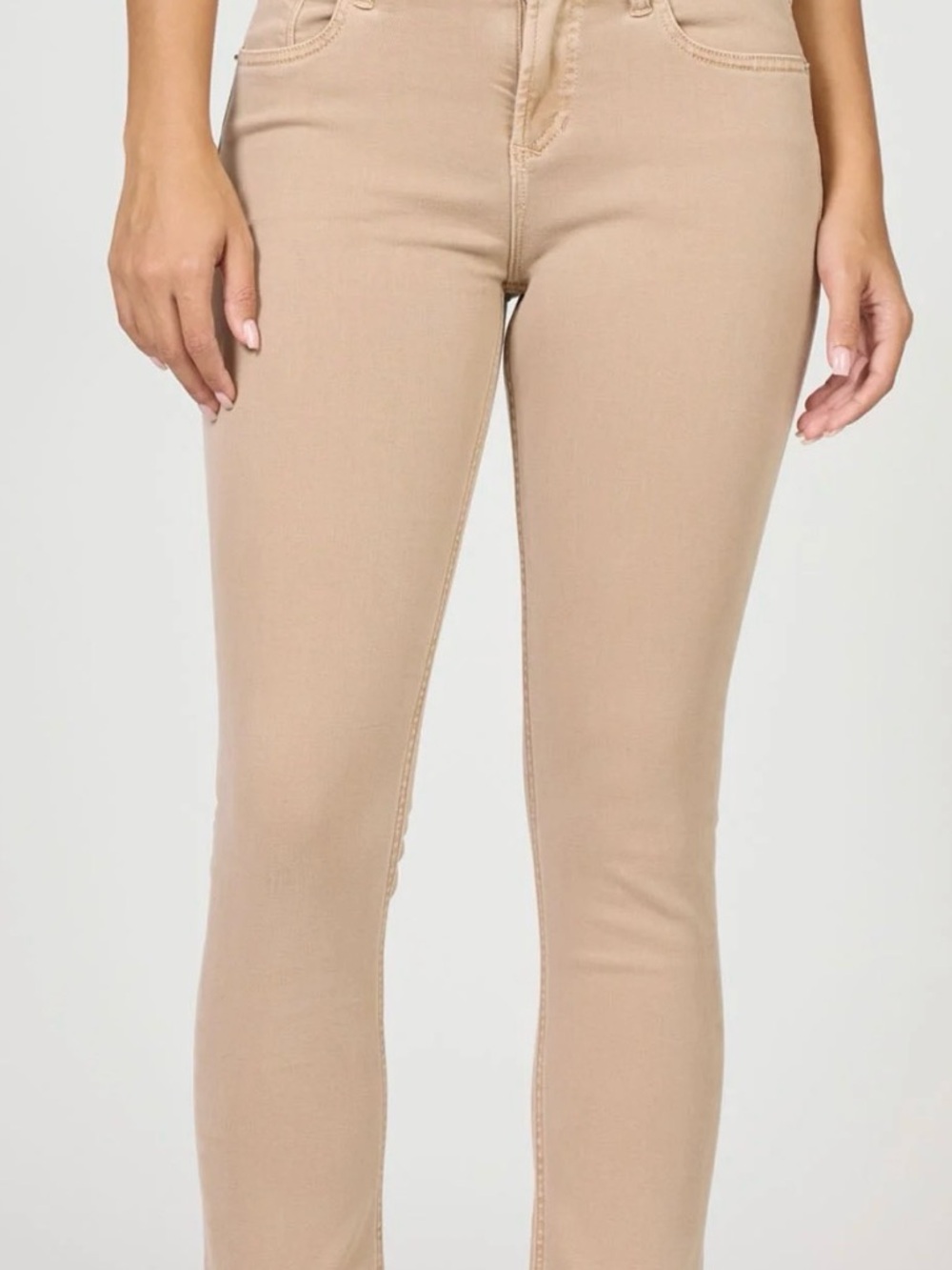 Dear John | Blair Straight CROPPED Jeans with Frayed Hem in Golden Cream | Sz 29 - Picture 1 of 10